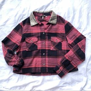Buckle Sequined Flannel Shirt